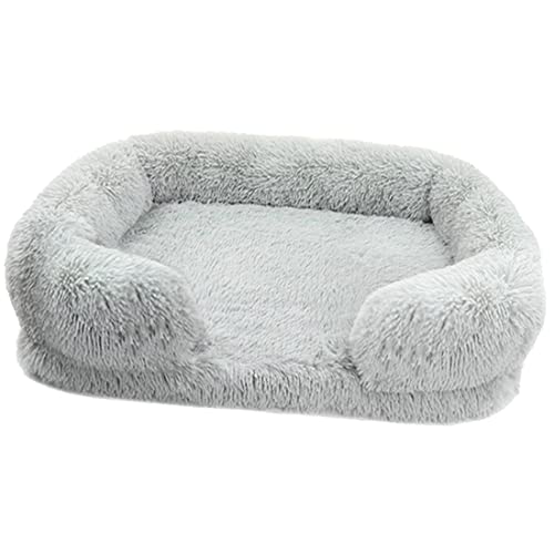 Vinnykud Orthopädisches Hundebett Flauschig Abnehmbar Ergonomisches Hundekorb Hundesofa Langer Plüsch Waschbar rutschfest Katzenbett von Vinnykud