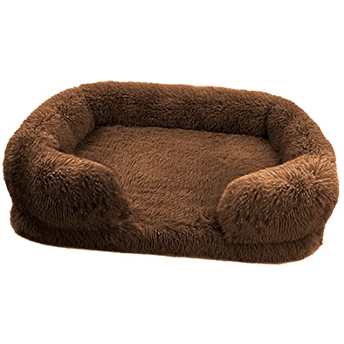 Vinnykud Orthopädisches Hundebett Flauschig Abnehmbar Ergonomisches Hundekorb Hundesofa Langer Plüsch Waschbar rutschfest Katzenbett von Vinnykud