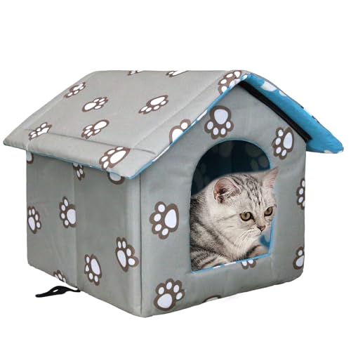 Vinnypet Katzenhaus Für Draußen Winterfest Wasserdicht Und Warm Faltbare Pet Tierheim Für Katzen Mit Abnehmbarem Kissen Für Streuner Haustiere 45x43x40cm Vinnypet Katzenhaus Für Draußen Winterfest Wasserdicht Und Warm Faltbare Pet Tierheim Für Katzen Mit Abnehmbarem Kissen Für Streuner Haustiere 45x43x40cm von Vinnypet
