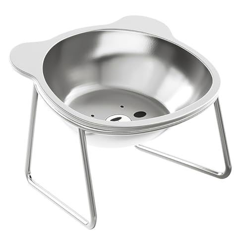Vinqki Kippbarer Hund Katze Wassernapf 304 Edelstahl Katzennapf, Erhöhte rutschfeste Katzennäpfe Abnehmbar für kleine Haustiere Futter und Wasser Geschirr Kein Verschütten Vinqki Kippbarer Hund Katze Wassernapf 304 Edelstahl Katzennapf, Erhöhte rutschfeste Katzennäpfe Abnehmbar für kleine Haustiere Futter und Wasser Geschirr Kein Verschütten von Vinqki