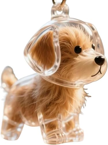 Vinuwu Hundehaar Sammler Schlüsselanhänger Gedenkflasche Haustiere Hundehaar Andenken Sammeln Flasche Kreatives Gedenkgeschenk für Tierliebhaber (Golden Retriever) von Vinuwu