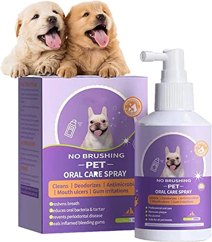 Vinxan Teeth Cleaning Spray for Dogs & Cats, Pet Oral Spray Clean Teeth,Pet Breath Freshener Spray Care Cleaner,Remove & Fight Bad Breath Caused by Tartar and Plaque for Dogs & Cats. (1 Pcs) von Vinxan