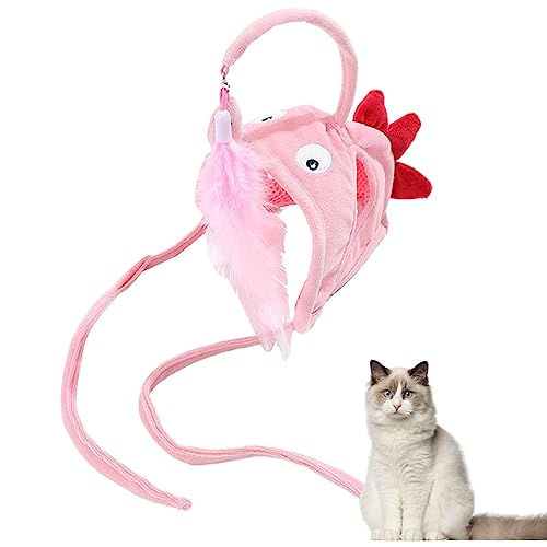 Violotoris Chat Hut Interactive Toss Soft Plush Party Tsostume Accessories Head Mounted(Rosa) von Violotoris