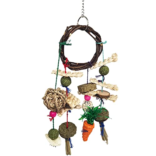 Violotoris Kaninchen-Kauspielzeug, Kaninchen-Hamsterkäfig-Hängespielzeug mit Rattan, Gras, Karottenspielzeug, Haustierkäfig-Unterhaltungszubehör für Kaninchen, Chinchillas, Hamster, Meerschweinchen Violotoris Kaninchen-Kauspielzeug, Kaninchen-Hamsterkäfig-Hängespielzeug mit Rattan, Gras, Karottenspielzeug, Haustierkäfig-Unterhaltungszubehör für Kaninchen, Chinchillas, Hamster, Meerschweinchen von Violotoris