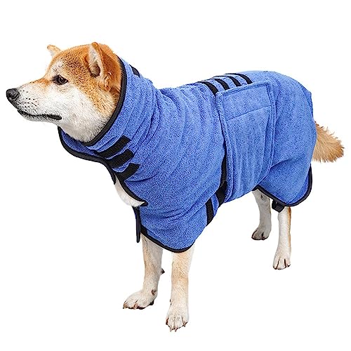 Violotoris Morgenmantel, Verstellbarer, trocknender Mantel, super saugfähiger dy-Bademantel für Hunde(L) von Violotoris