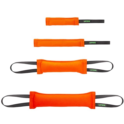 Viper K9 Hundespielzeug, strapazierfähig, französisches Leinen, für Hunde Shutzhund IPO K-9, 12in L x 1.5in W, Orange von Viper