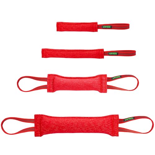 Viper K9 Hundespielzeug, strapazierfähig, französisches Leinen, für Hunde Shutzhund IPO K-9, 12in L x 1.5in W, rot von Viper