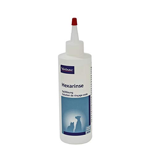 Virbac Hexarinse Spüllösung | 237 ml | Für Hunde und Katzen | Kann zur Vorbeugung von Zahn- und Zahnfleischerkrankungen bei Tieren beitragen | Enthält Chlorhexidinglukonat Virbac Hexarinse Spüllösung | 237 ml | Für Hunde und Katzen | Kann zur Vorbeugung von Zahn- und Zahnfleischerkrankungen bei Tieren beitragen | Enthält Chlorhexidinglukonat von Virbac