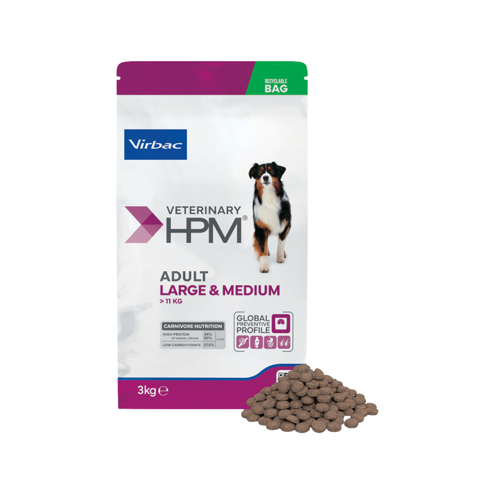Veterinary HPM - Adult Dog - Large & Medium Hundefutter - 12 kg von Virbac