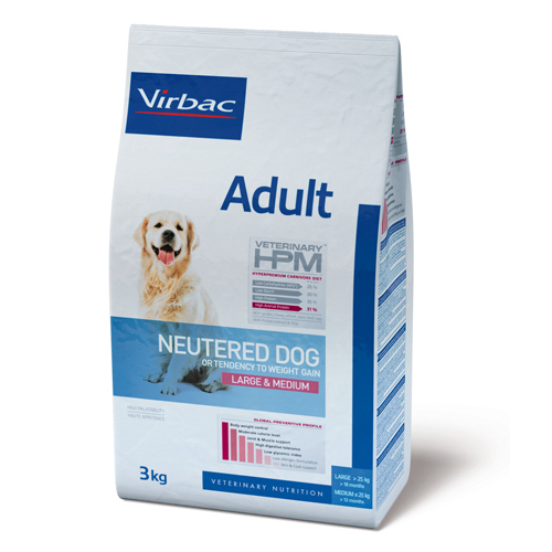 Veterinary HPM Adult Large & Medium Neutered Hundefutter - 12 kg von Virbac