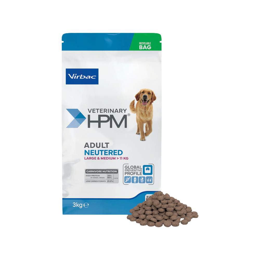 Veterinary HPM -Adult Neutered Dog - Large & Medium Hundefutter - 7 kg von Virbac