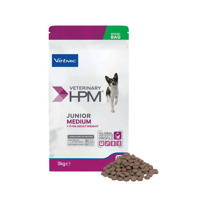 Veterinary HPM - Junior Dog - Medium Hundefutter - 3 kg von Virbac