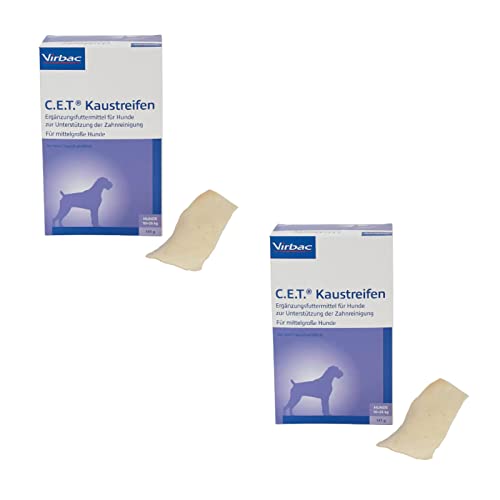 Virbac C.E.T. Kaustreifen für mittelgroße Hunde (10 bis 25 kg Körpergewicht) -Doppelpack - 2 x 141 g von Virbac