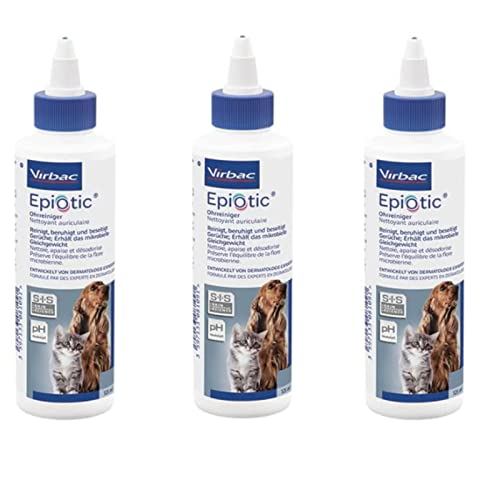 Virbac Epiotic Ohrreiniger für Tiere - Bundle - 3 x 125 ml von Virbac