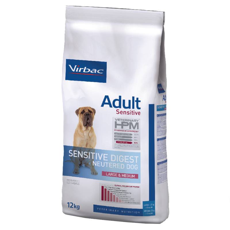 Virbac Veterinary HPM Adult Sensitive Neutered Dog Large & Medium - 12 kg von Virbac