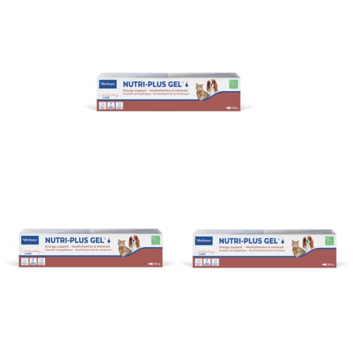 Virbac Nutri-Plus Gel | 3er Pack | 3 x 120 g Tube | Ergänzungsfuttermittel für Hunde und Katzen zur Rekonvaleszenz | Appetitanregender, hoch konzentrierter Energieträger Virbac Nutri-Plus Gel | 3er Pack | 3 x 120 g Tube | Ergänzungsfuttermittel für Hunde und Katzen zur Rekonvaleszenz | Appetitanregender, hoch konzentrierter Energieträger von Virbac