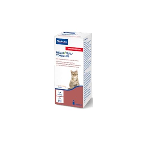 Virbac RecoVital Tonicum Katze | 280 ml | Flüssiges Diät-Ergänzungsfuttermittel für Katzen | Zur ernährungsphysiologischen Wiederherstellung von Virbac