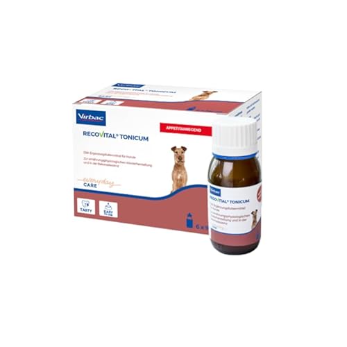 Virbac Recovital Tonicum Hund | 6 x 90 ml | Flüssiges Diät-Ergänzungsfuttermittel für Hunde | Zur ernährungsphysiologischen Wiederherstellung und in der Rekonvaleszenz von Virbac