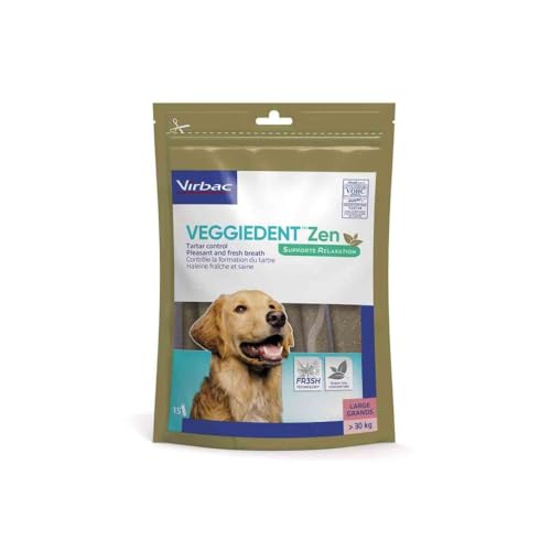Virbac VEGGIEDENT Zen L >30KG für Hunde, Schweinefutter, 30 Kilogramm, Double Rich Chocolate von Virbac