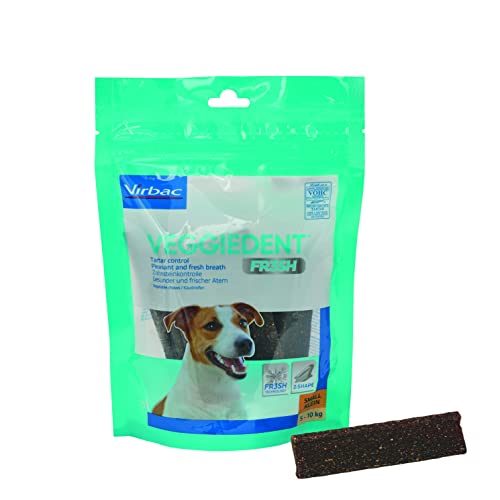 Virbac Veggiedent 15 Kaustreifen für Hunde bis 10 kg Körpergewicht, Größe S von Virbac