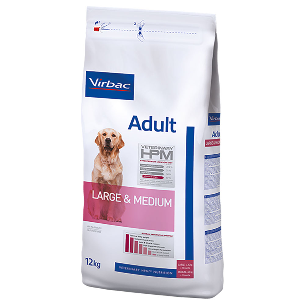 Virbac Veterinary HPM Adult Dog Large & Medium - Sparpaket: 2 x 12 kg von Virbac