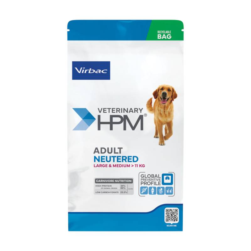 Virbac Veterinary HPM Adult Dog Neutered Large & Medium - 16 kg von Virbac
