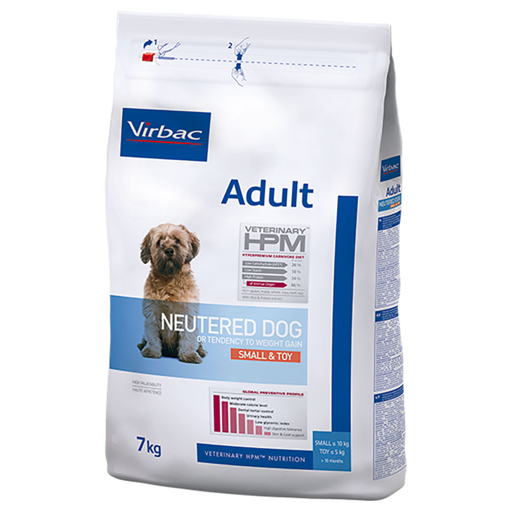 Virbac Veterinary HPM Adult Dog Neutered Small & Toy - Sparpaket: 2 x 7 kg von Virbac