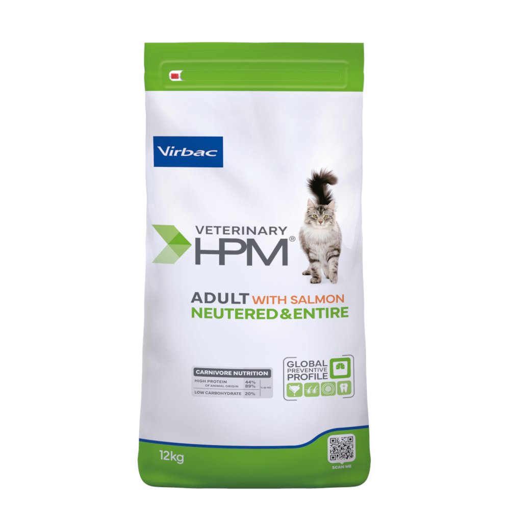 Virbac Veterinary HPM Adult Lachs Neutered & Entire Cat - 12 kg von Virbac
