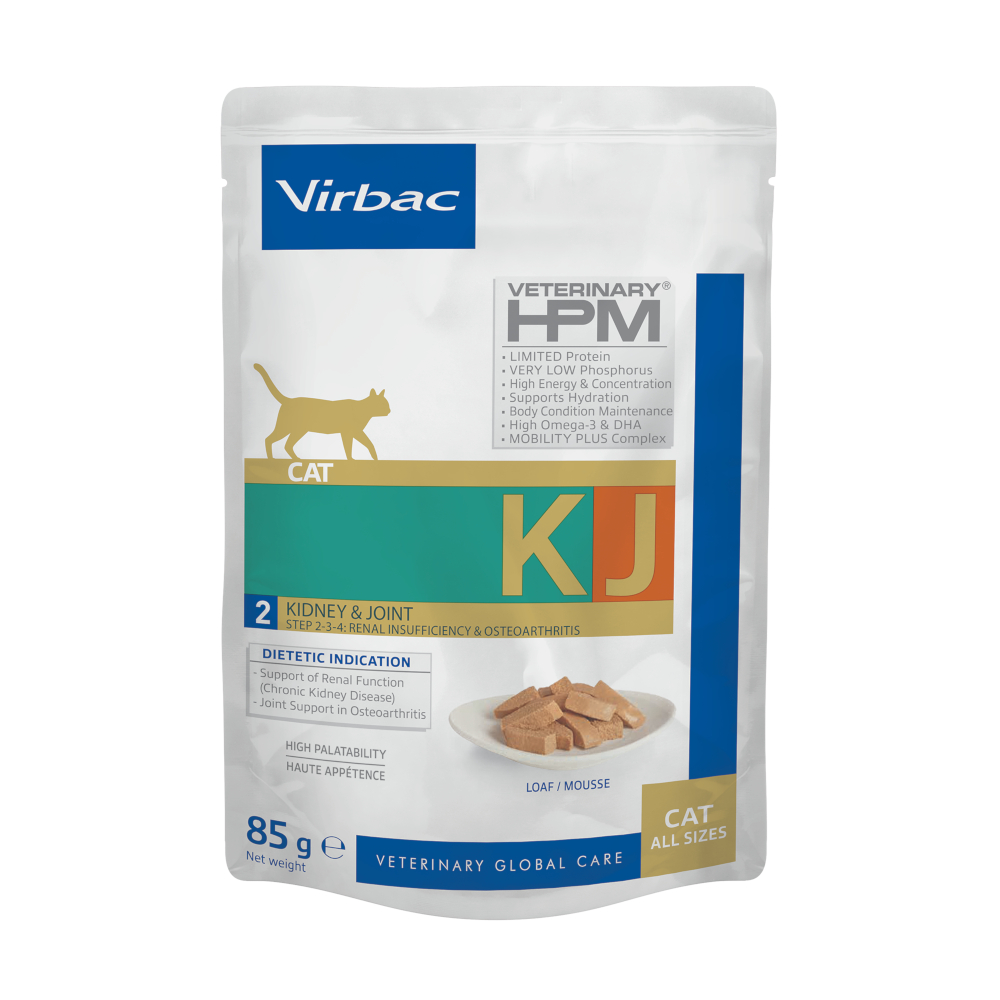 Virbac Veterinary HPM Cat Kidney & Joint KJ2 - 12 x 85 g von Virbac