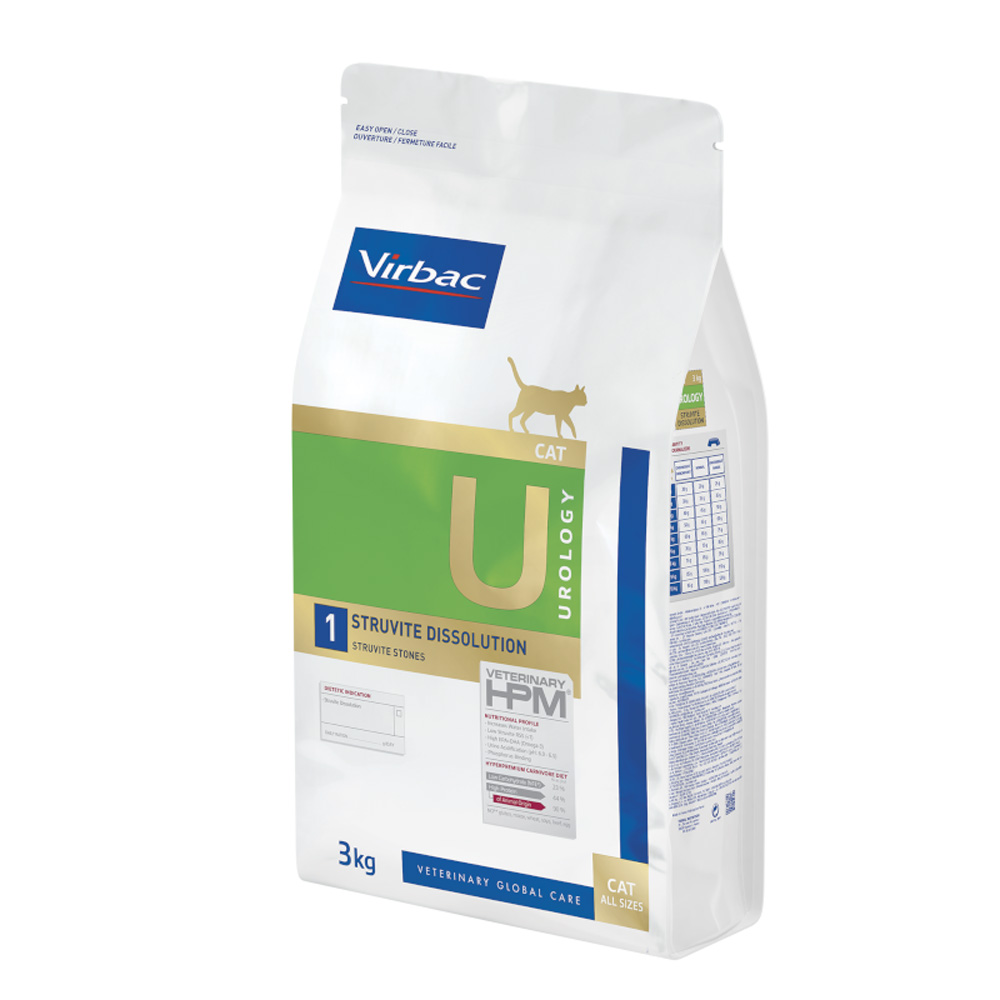 Virbac Veterinary HPM Cat Urology Struvite Dissolution U1 - 3 kg von Virbac