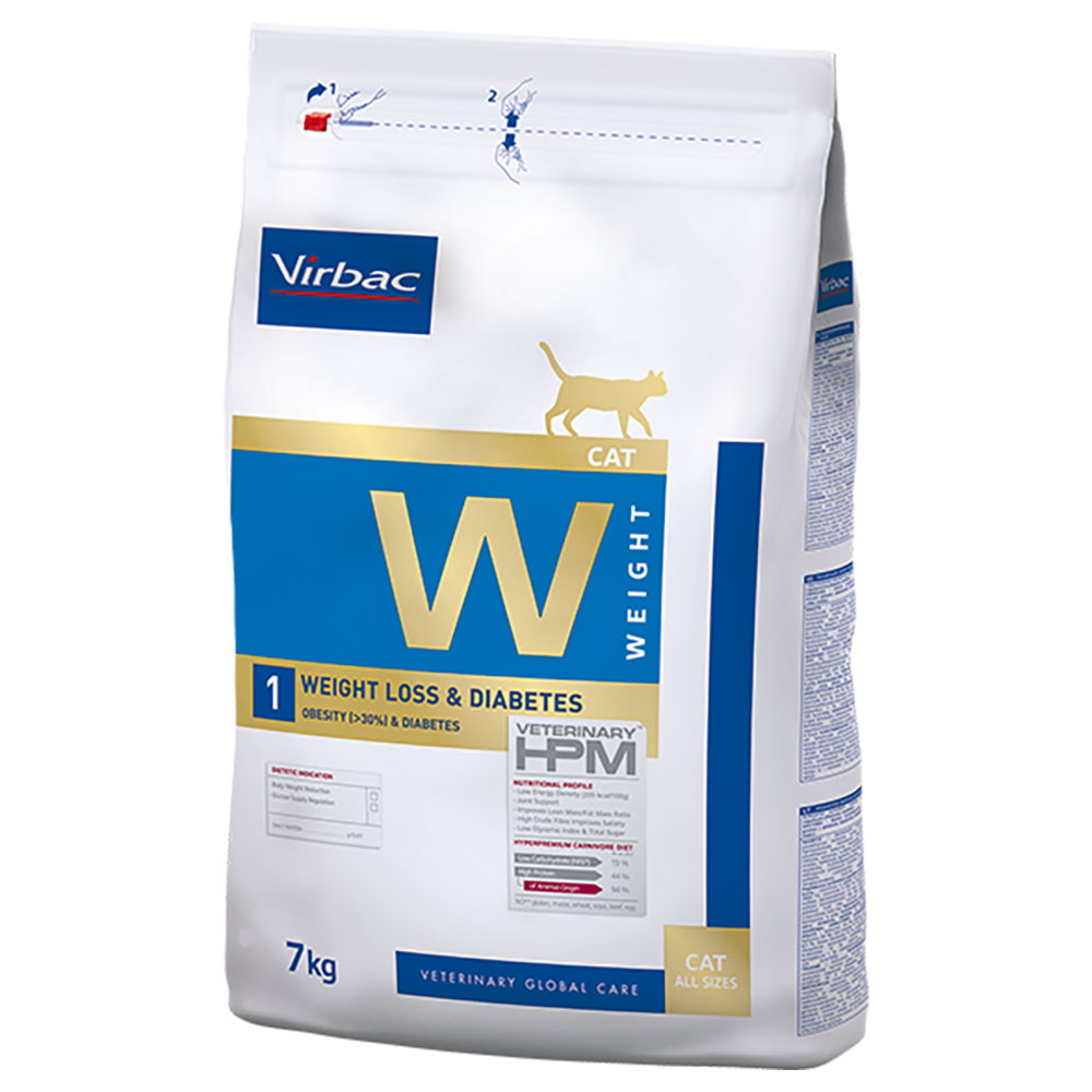 Virbac Veterinary HPM Cat Weight Loss & Diabetes W1 - Sparpaket: 2 x 7 kg von Virbac