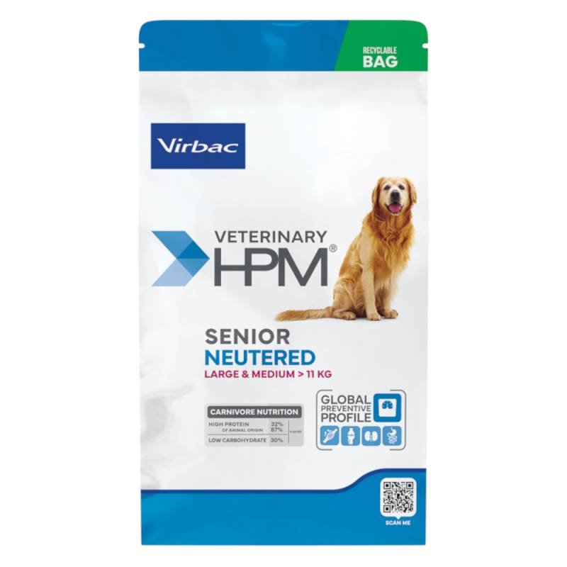 Virbac Veterinary HPM Senior Dog Neutered Large & Medium - Sparpaket: 2 x 12 kg von Virbac