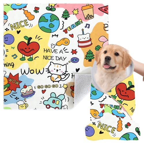 VirgoCCY Katzenpflege-Wrap, [XXL] Katzenfessel, zum Nagelschneiden, Ohrenreinigung und Zähneputzen, selbstklebend, bissfest, kratzfest, buntes Graffiti von VirgoCCY