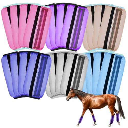 VirgoCCY Set mit 24 schützenden Beinbandagen aus Netzstoff, universelle Größe, atmungsaktive Pferde-Leggings für den Sommer, verhindert Fliegen und Mückenstiche, reduziert Stomping, 6 Farben VirgoCCY Set mit 24 schützenden Beinbandagen aus Netzstoff, universelle Größe, atmungsaktive Pferde-Leggings für den Sommer, verhindert Fliegen und Mückenstiche, reduziert Stomping, 6 Farben von VirgoCCY