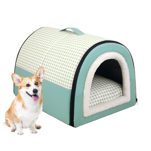 Fabric Plush Puppy House Portable with Anti-Slip Bottom | Waterproof Cave Dog Bed,Detachable Cat House,Detachable and Washable Warm Dog Cat Cave for Indoor Cats,Small Dogs,Puppy von Virtcooy