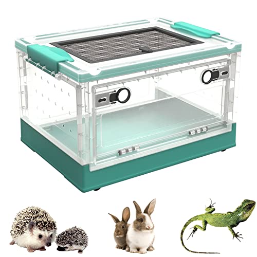 Virtcooy Kleintierzuchtbox - Belüftungsloch-Design Transparenter Tierlebensraumkäfig - Reptilien-Fütterungshabitat mit optisch ansprechender Vollsicht von Virtcooy