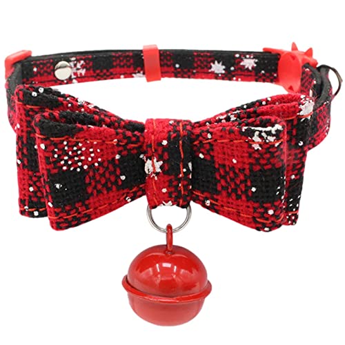Virtcooy Halsband mit Schleife, für Haustiere, Weihnachten, mit Schleife, Katzenhalsband mit Schleife, tolles Weihnachtsgeschenk für Haustiere von Virtcooy
