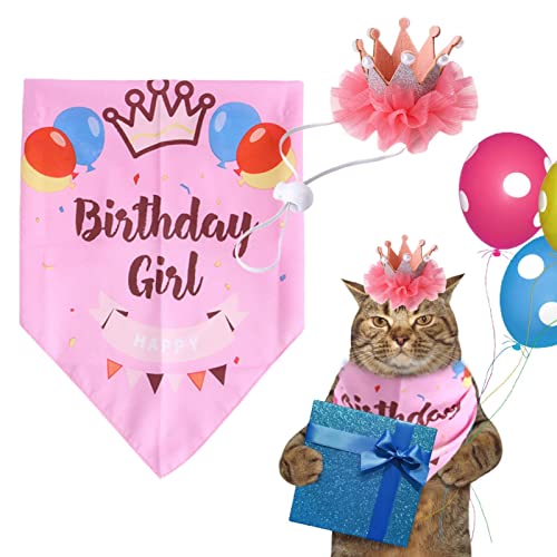 Virtcooy Hund Happy Birthday, Party-Kranz für Katzen | Dekoration Welpen, nicht leicht zu verblassen, Handwerk, Filzstoff und Polyester für Hunde, Katzen, Welpen von Virtcooy