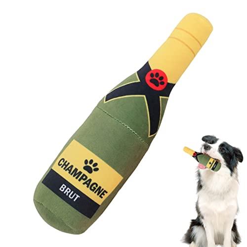 Virtcooy Hundespielzeug Wasserflasche | schönes Plüschspielzeug für Hunde, Spielzeug für Welpen, lustiges Spielzeug für quietschende Hunde, Kauspielzeug für kleine und mittelgroße Hunde von Virtcooy