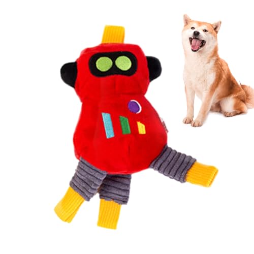 Virtcooy Kauspielzeug für Hunde, Haustier-Plüschspielzeug mit Klang | Pet Sound Quietschendes Kauspielzeug Plüsch,Roboter-weiches Hunde-Beißspielzeug, Plüsch-Hunde-Kauspielzeug für kleine Hunde von Virtcooy