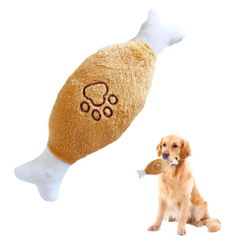 Virtcooy Plüschspielzeug für Haustiere – lustiges Kauspielzeug für Hunde, aus Baumwollstoff, quietschendes Hundespielzeug, reduziert zerstörerische Massage-Radiergummis von Virtcooy