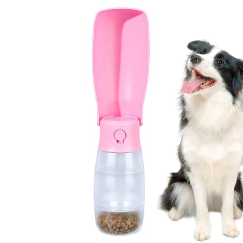 Virtcooy Wasserflasche für Hunde,Hundewasserflasche,Haustier-Wasserflasche mit Futterbehälter | Welpen-Wassernapf, faltbare Haustier-Wasserflasche, auslaufsicherer Wasserspender für Reisen, Haustiere, von Virtcooy