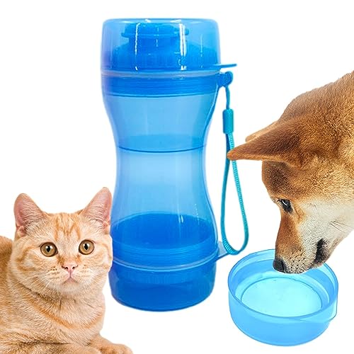 Wasserspender für Hunde, tragbar, auslaufsicher, für Welpen – Trinkbecher für Hunde mit Futterstation und Futterbehälter für Haustiere, Welpen, Katzen, Hunde Virtcooy von Virtcooy