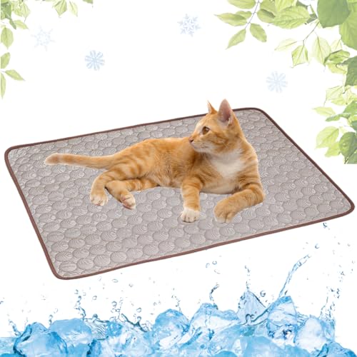 VisBeaut Cooling Mat for Dogs and Cat, Heat Relief Pet Cooling Mat for Crates, Kennels and Beds - Portable and Washable(Grey,70x100cm) (Coffee,30x40cm) von VisBeaut