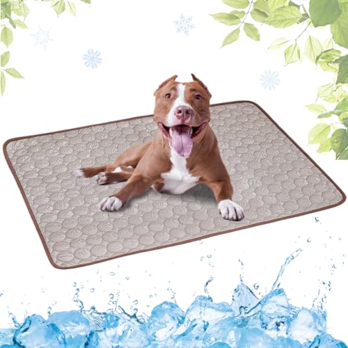 VisBeaut Cooling Mat for Dogs and Cat, Heat Relief Pet Cooling Mat for Crates, Kennels and Beds - Portable and Washable(Grey,70x100cm) (Coffee,55x70cm) von VisBeaut