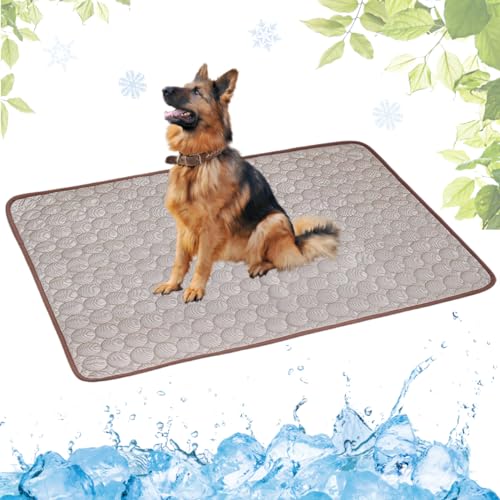 VisBeaut Cooling Mat for Dogs and Cat, Heat Relief Pet Cooling Mat for Crates, Kennels and Beds - Portable and Washable(Grey,70x100cm) (Coffee,70x100cm) von VisBeaut