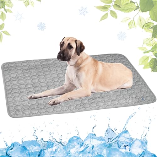 VisBeaut Cooling Mat for Dogs and Cat, Heat Relief Pet Cooling Mat for Crates, Kennels and Beds - Portable and Washable(Grey,70x100cm) (Grey,100x150cm) von VisBeaut