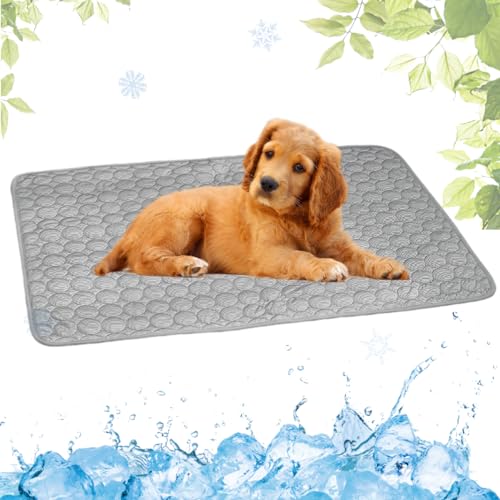 VisBeaut Cooling Mat for Dogs and Cat, Heat Relief Pet Cooling Mat for Crates, Kennels and Beds - Portable and Washable(Grey,70x100cm) (Grey,40x50cm) von VisBeaut