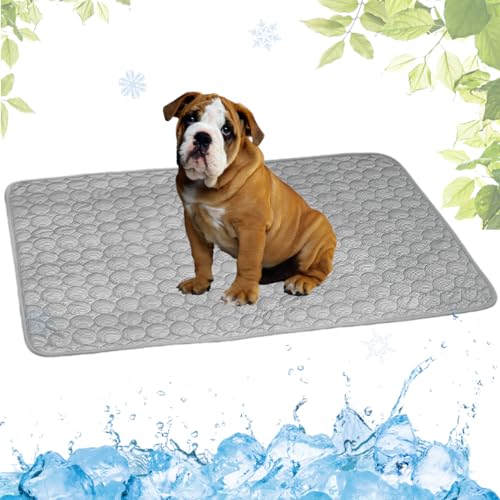 VisBeaut Cooling Mat for Dogs and Cat, Heat Relief Pet Cooling Mat for Crates, Kennels and Beds - Portable and Washable(Grey,70x100cm) (Grey,50x60cm) von VisBeaut
