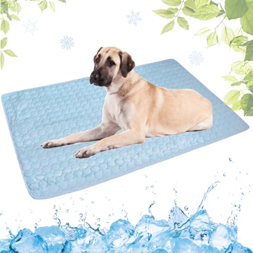 VisBeaut Cooling Mat for Dogs and Cat, Heat Relief Pet Cooling Mat for Crates, Kennels and Beds - Portable and Washable(Grey,70x100cm) (Light Blue,100x150cm) von VisBeaut